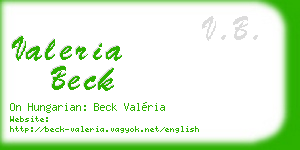 valeria beck business card