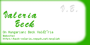 valeria beck business card